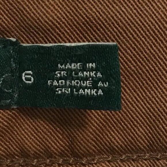 Lauren Ralph Lauren Brown Wax Coated Skinny Jeans Size 6 - Picture 8 of 9